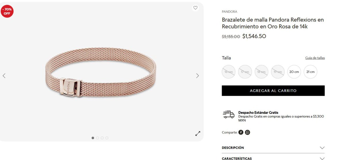 OfertonesMex's tweet image. Pandora: Brazalete de malla Pandora Reflexions en Recubrimiento en Oro Rosa de 14k

👉Ver Oferta: tidd.ly/4laucFU

70% de descuento
🔥Precio Oferta: $1,546.50

⚡️Unete a nuestros otros grupos:
ofertonesmexico.com.mx
#OfertasPandora@ofertonesmexico #Brazaletes #Joyas #P…