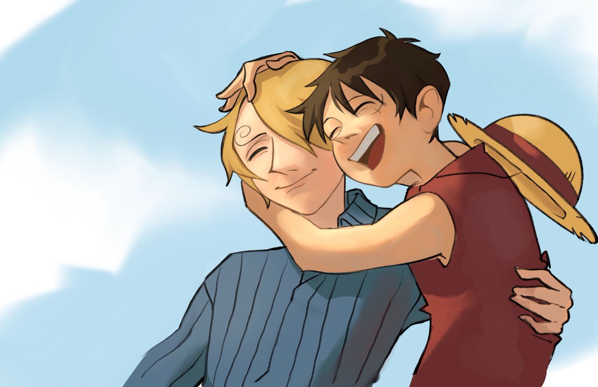 2dead_egg's tweet photo. Luffy and Sanji ❤️🧡  #Onepiecefanart https://t.co/oB647uSrKn