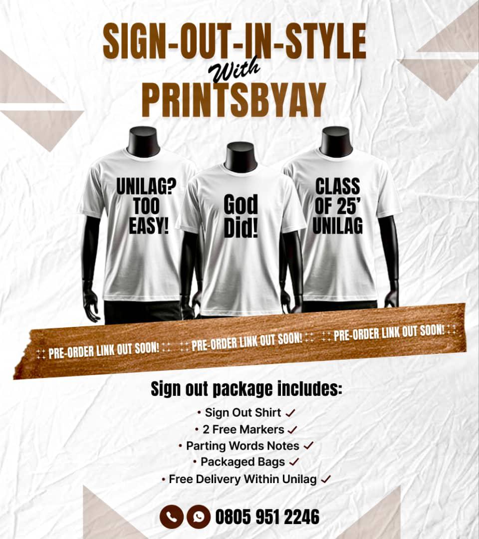 *CLASS OF 23' ARE YOU THERE?👨‍🎓*  

Let’s soak up the memories and SIGN OUT IN STYLE with our exclusive shirts – the perfect way to celebrate the end of this unforgettable chapter!"

PRE - ORDER starts 8/7/25 - 7/8/25 (Order link &amp; details would be sent)

wa.me/message/3OYKR7…