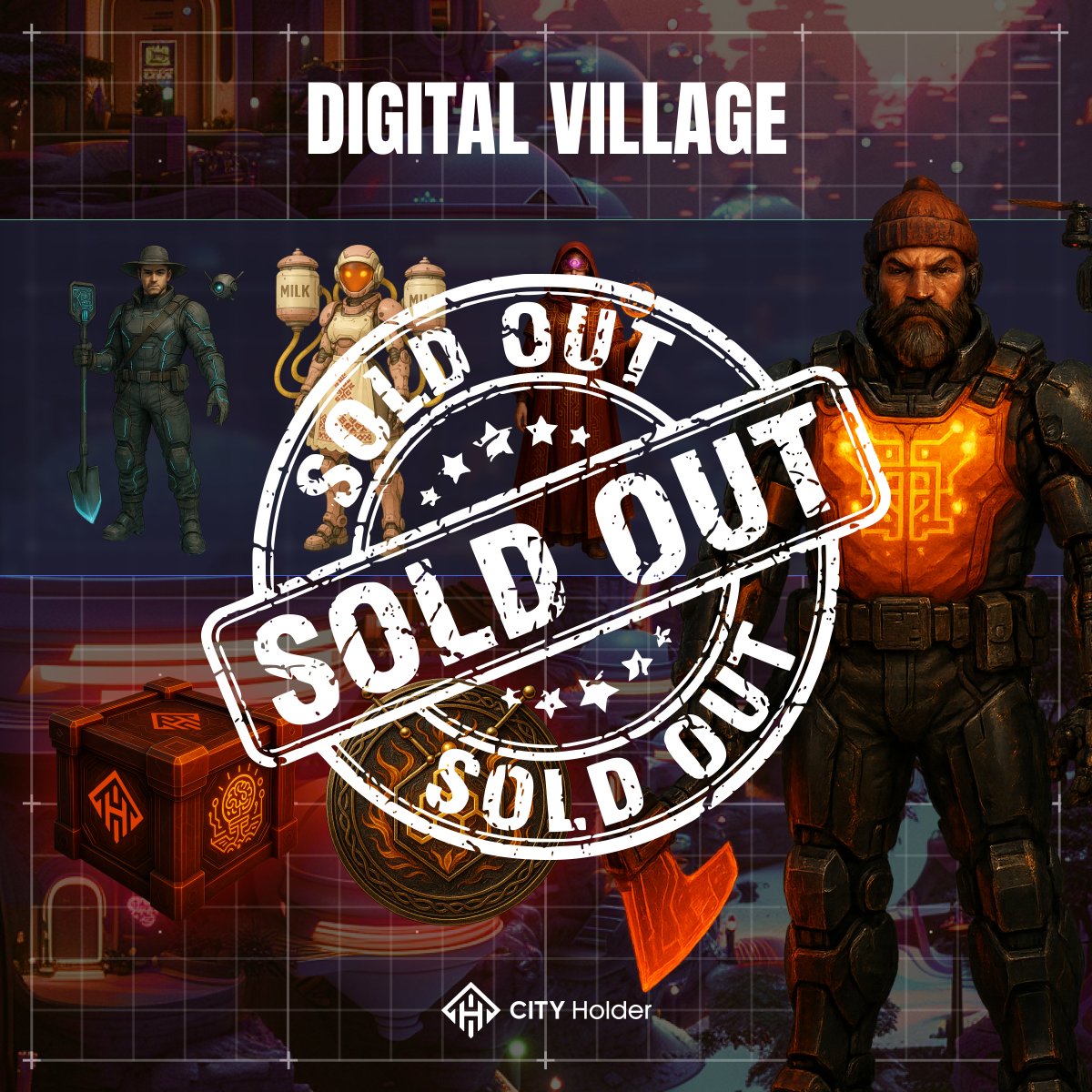 city_holder's tweet image. ⚡️ Spark Chests = SOLD OUT

💨 4,000 Digital Village chests claimed by the fastest Holders.

If you got one — enjoy your rare skins and sweet build discounts. 👏

If not… next time’s your moment.

Play #CITYHolder now: t.me/cityholder/game

#BuildToEarn #PlayToEarn