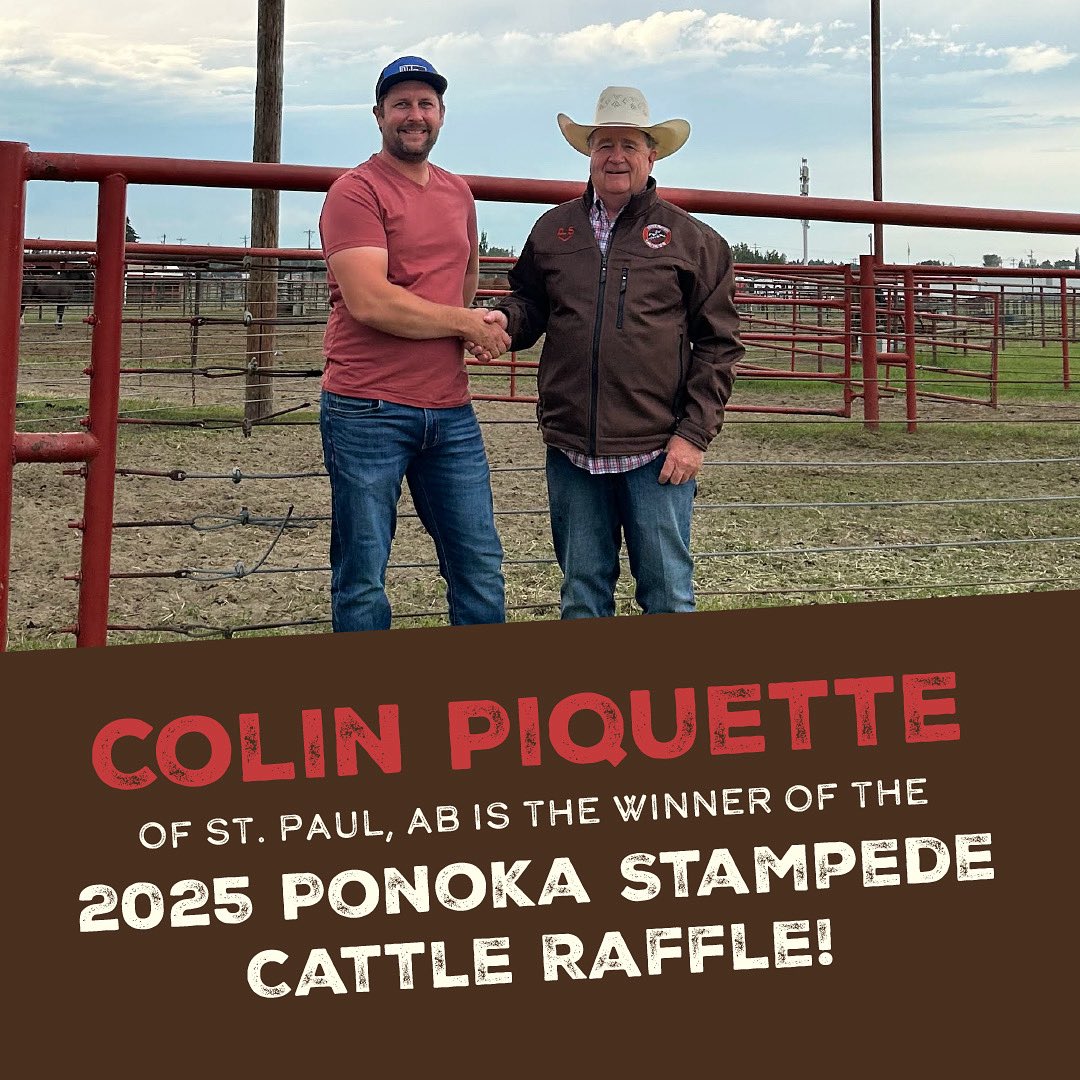He took the CATTLE! Congratulations to our 2025 Cattle Raffle WINNER!