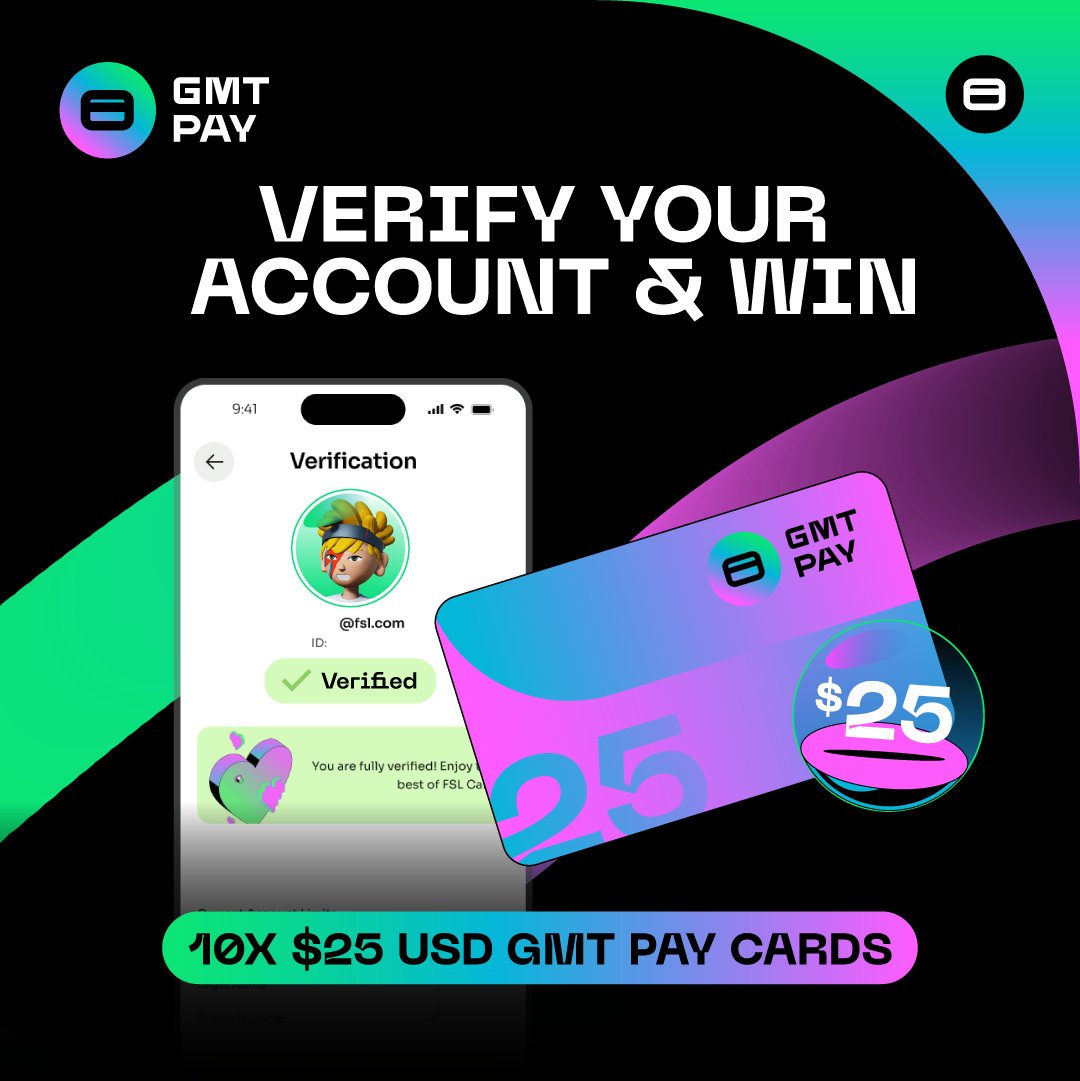 Get started with GMT Pay 😏

Did you know that GMT Pay offers the simplest login and KYC process? It’s super quick and takes just 3 steps.

Plus, you could win a $25 GMT Pay card 👀

Here’s what to do 👇
1️⃣ Download GMT Pay, then log in or sign up using your FSL ID
2️⃣ Head to