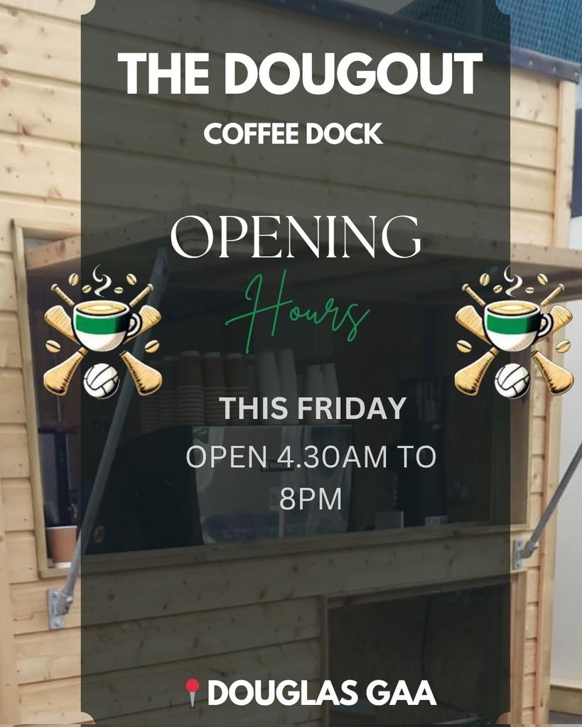 SuperValu Street Leagues will have a Hurling “Semi-Final Showdown” this Friday evening ahead of the Cork v Dublin SHC game. U5-u10’s will play an internal hurling blitz from 5pm to 6.30pm with pizza after in the function room. Coffee Dock will open Friday 4.30 to 8pm