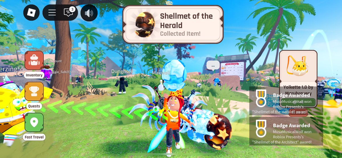 MusaMusicalWolf's tweet image. After a Position in line of 500 long wait to join I finally got the three eggs. Thank you @DeeterPlays