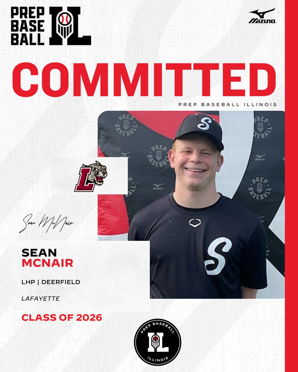 LHP Sean McNair (Deerfield, 2026) commits to Lafayette.

McNair is currently ranked No. 149 in the state's 2026 class.

(<a href="/LafayetteBsbl/">Lafayette Baseball</a> | <a href="/2020DHSBaseball/">DHS Warrior Baseball</a>)

#ILStateGamesCommit 

👤: loom.ly/iAXl8-A