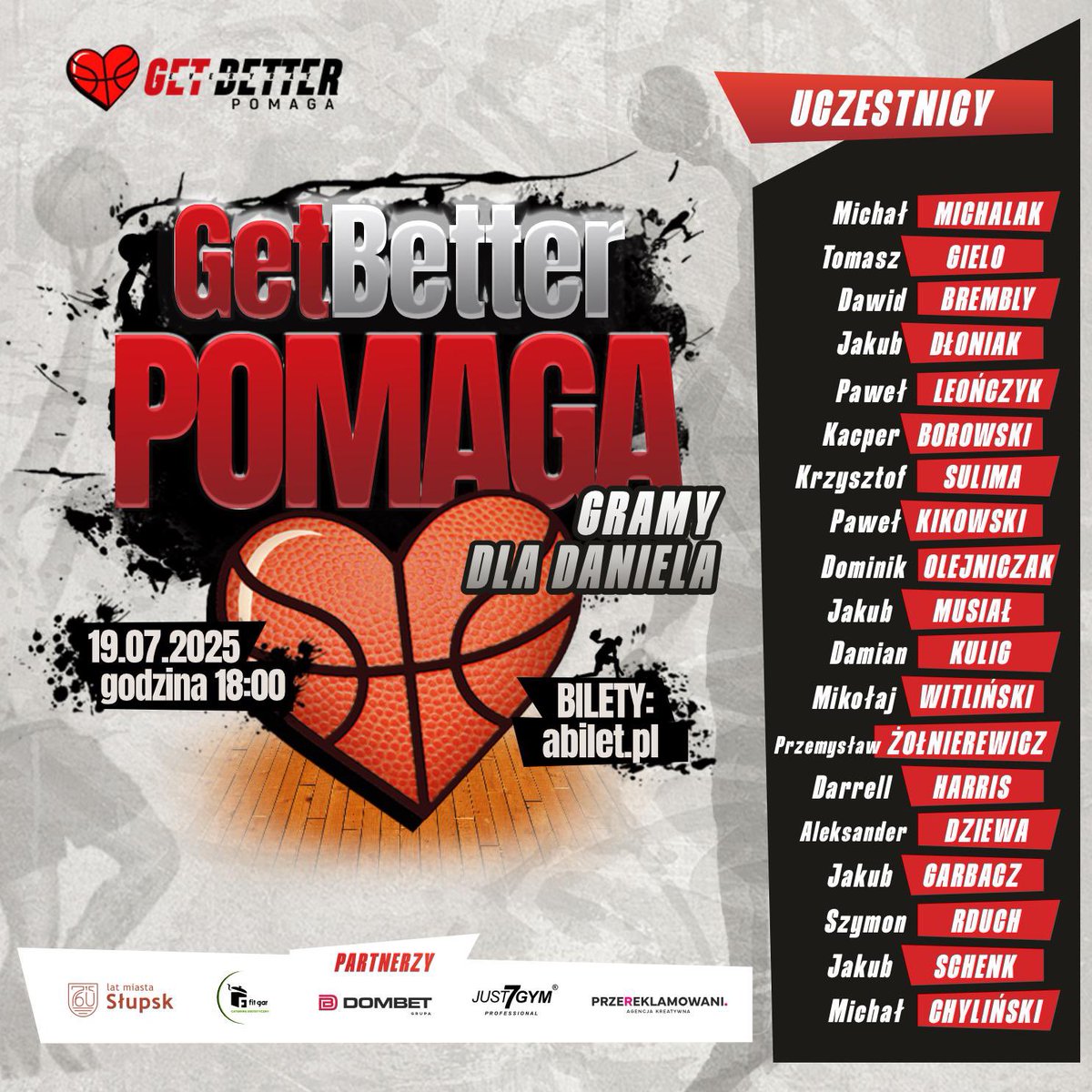 ArturGetBetter's tweet image. Serdecznie zapraszamy wszystkich sympatyków koszykówki, ale w ogóle sportu. Najlepsi polscy koszykarze 19 lipca w Hali Gryfia w Słupsku rozegrają charytatywny mecz dla walczącego z nowotworem Daniela.
abilet.pl/wydarzenie/mec…
#plkpl