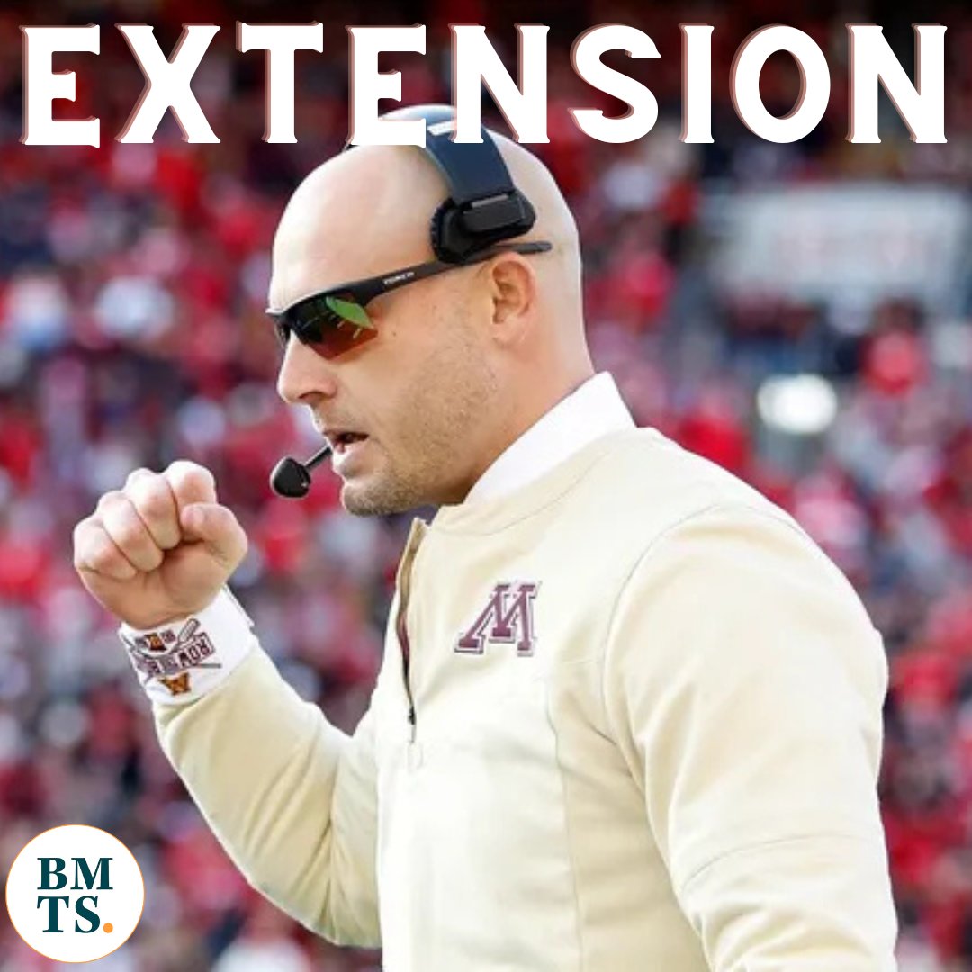 NEWS: Gophers head coach PJ Fleck has agreed to a new extension that would keep him under contract until 2030, pending approval from the Board of Regents.

His salary will remain around $6 millon/yr with a retention bonus after every season. It also involves a change in the