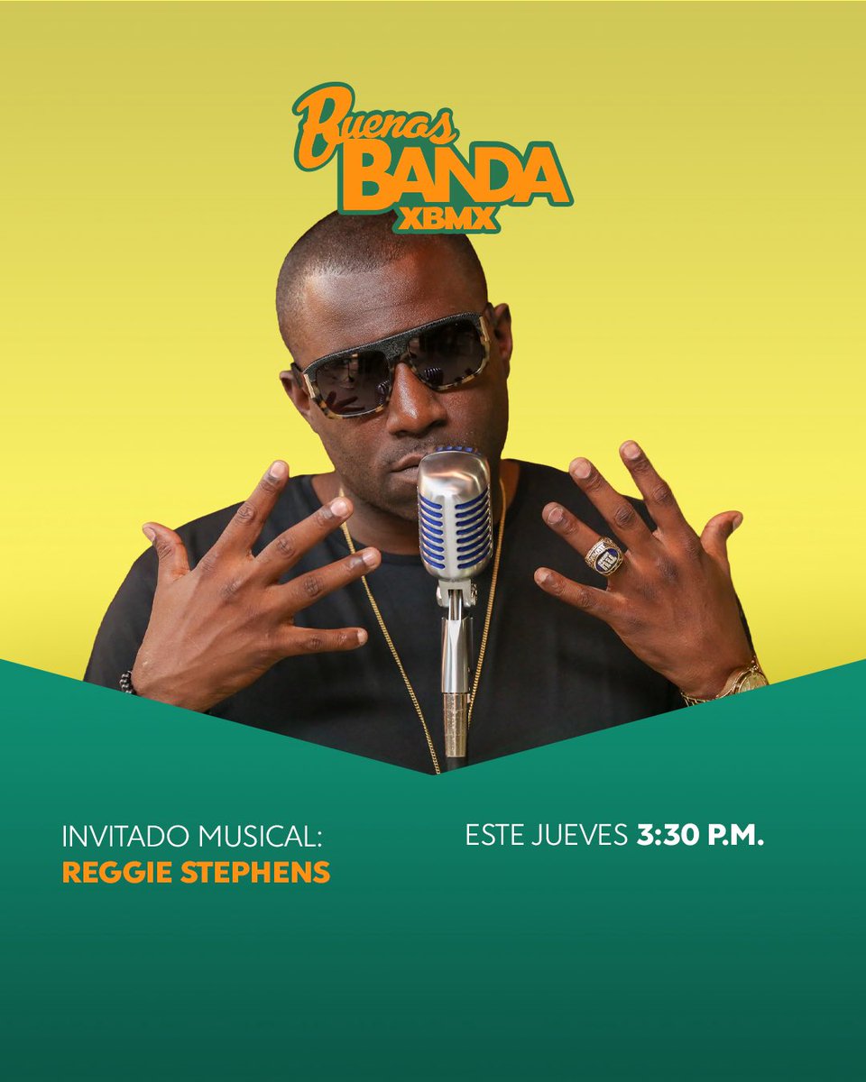 TvBandamax's tweet photo. Este jueves en #BuenasBandaXBMX, #ReggieStephens nos acompaña para deleitarnos con su música, te esperamos a las 3:30 p. m. MEX, ¡solo por #Bandamax! https://t.co/YSZ9xwTUgS