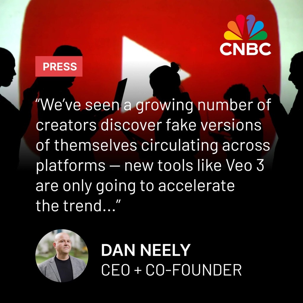 Many of the content creators who post on Youtube are unaware that their videos are being used to train video-generating AI software claims Dan Neely, CEO of Vermillio.

Read more and learn about TraceID in this CNBC article:
cnbc.com/2025/06/19/goo…