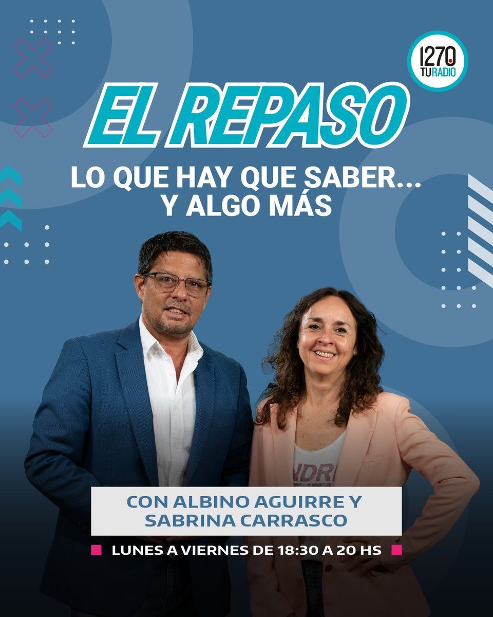 Radio Provincia AM 1270 (@provincia1270) on Twitter photo Te contamos lo que pasó en #ElRepaso🎧18:30 a 20:00hs
🎙️@AlbinoAguirre <a href="/sabricarrasco2/">sabricarrasco</a>
🎧 <a href="/maleescobaro/">male</a> <a href="/auguslopez5/">Augusto Lopez</a>
💻provinciaradio.com.ar
📲App 👉bit.ly/3vqtKMJ
#turadio #cadavezmejor Te contamos lo que pasó en #ElRepaso🎧18:30 a 20:00hs
🎙️@AlbinoAguirre <a href="/sabricarrasco2/">sabricarrasco</a>
🎧 <a href="/maleescobaro/">male</a> <a href="/auguslopez5/">Augusto Lopez</a>
💻provinciaradio.com.ar
📲App 👉bit.ly/3vqtKMJ
#turadio #cadavezmejor