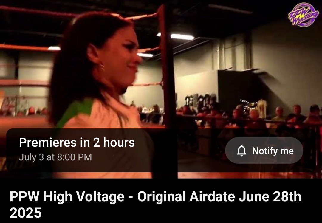 Head over to PPW Entertainment on YouTube tonight at 8 Eastern to catch the latest edition of High Voltage!

Matthew Jaeger vs Nyiem Brooks vs Malik del Vonté

Stevie Brooks vs JEM vs Dino-Myte Dani Mo 

Dio Bando vs Rembrandt for the PPW Heavyweight Championship