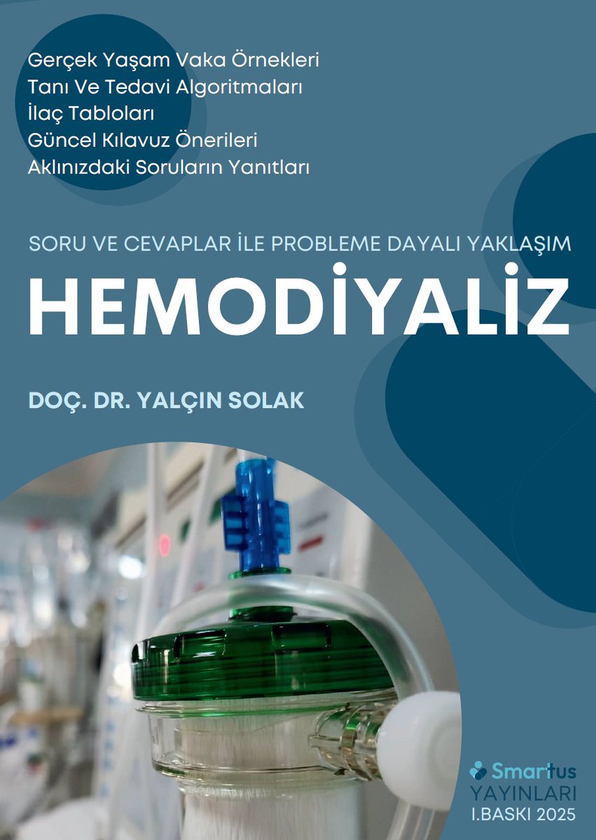 Yalçın Solak, MD (@smartus001) on Twitter photo Hemodiyaliz camiası artık bunu okuyor
Hemodiyaliz eğitiminde yeni standart
Bu başlıklar ve daha fazlası yalnızca bu kitapta var
Alışık olmadığımız bir baskı kalitesi ve içerik çeşidi
sipariş --> smartusyayinlari@gmail.com Hemodiyaliz camiası artık bunu okuyor
Hemodiyaliz eğitiminde yeni standart
Bu başlıklar ve daha fazlası yalnızca bu kitapta var
Alışık olmadığımız bir baskı kalitesi ve içerik çeşidi
sipariş --> smartusyayinlari@gmail.com