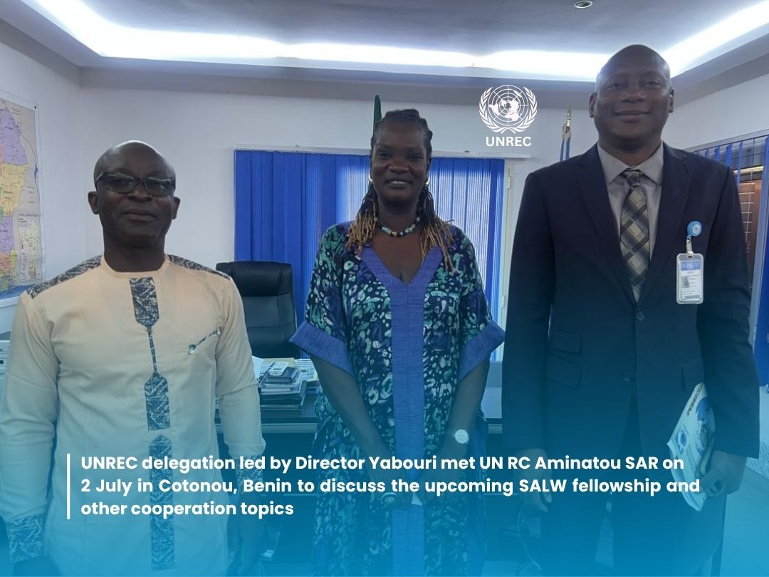 📍UNREC delegation led by Director Yabouri met UN RC Aminatou SAR on 2 July in Cotonou, Benin 🇧🇯 to discuss the upcoming SALW fellowship and other cooperation topics. 
#UNREC #SALW_Fellowship #Benin
