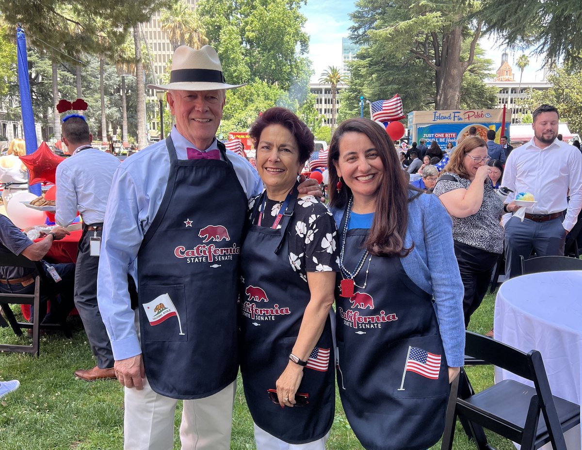 Great to join today with Senator Anna Caballero and Senate President Pro Tem-Designate <a href="/MoniqueLimonCA/">Senator Monique Limón</a> for the "Fork of July" event at the Capitol, honoring the terrific staff of the #caleg Senate and Assembly.