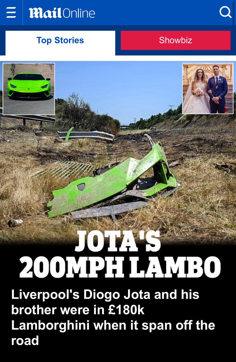 WilliamGinn's tweet photo. @AnfieldEdition @LFC This one in particular really disgusted me. The top speed of the car is irrelevant but they’ve written that knowing people will just see that headline and assume he was driving at that sort of speed. The details of the crash aren’t yet known and they’re trying to shape opinions https://t.co/y5Iop2XFx3