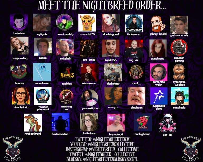 *MEET THE NIGHTBREED ORDER* 

#nbo #twitch #twitchstreamers #nightbreed
