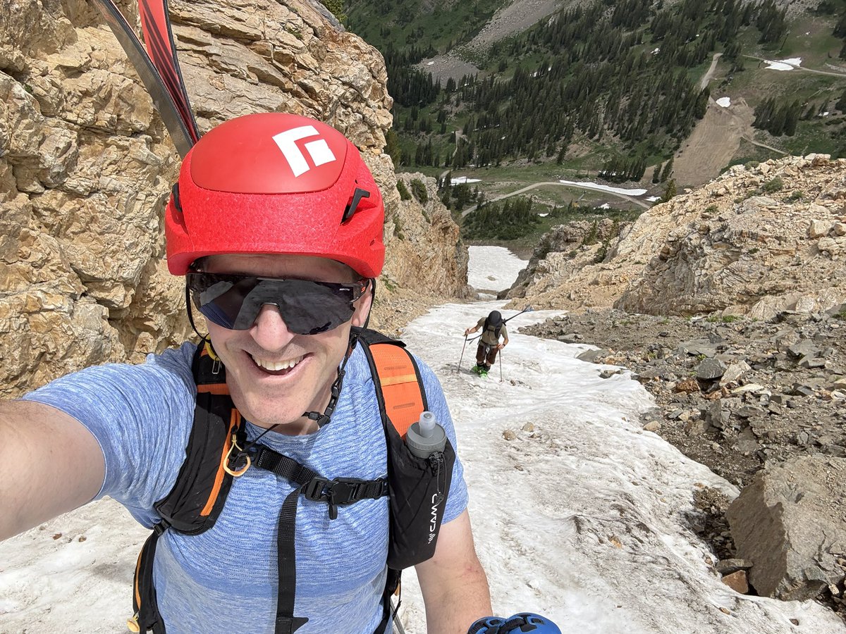mjasay's tweet image. I don't always ski in July (Narrator: he does), but when I do I ski Baldy Main Chute at @AltaSkiArea and bring a neighbor. 🥳