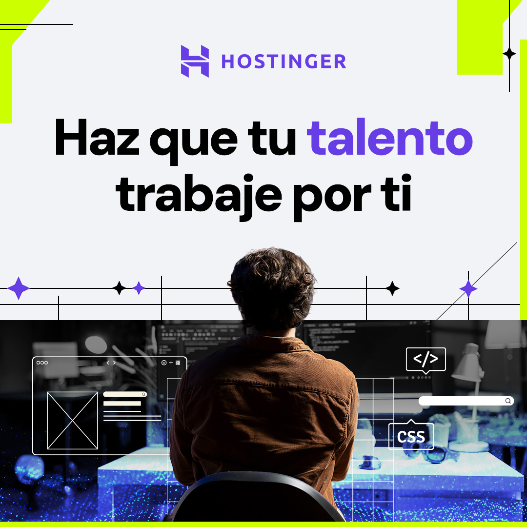 Tu conocimiento puede convertirse en ingresos digitales.
Con Hostinger y su Creador de páginas Web con IA, lanzar tu sitio profesional es más fácil que nunca.
Gana dinero desde casa sin programar ni invertir de más.
Descubre cómo: hostg.xyz/SHHbK