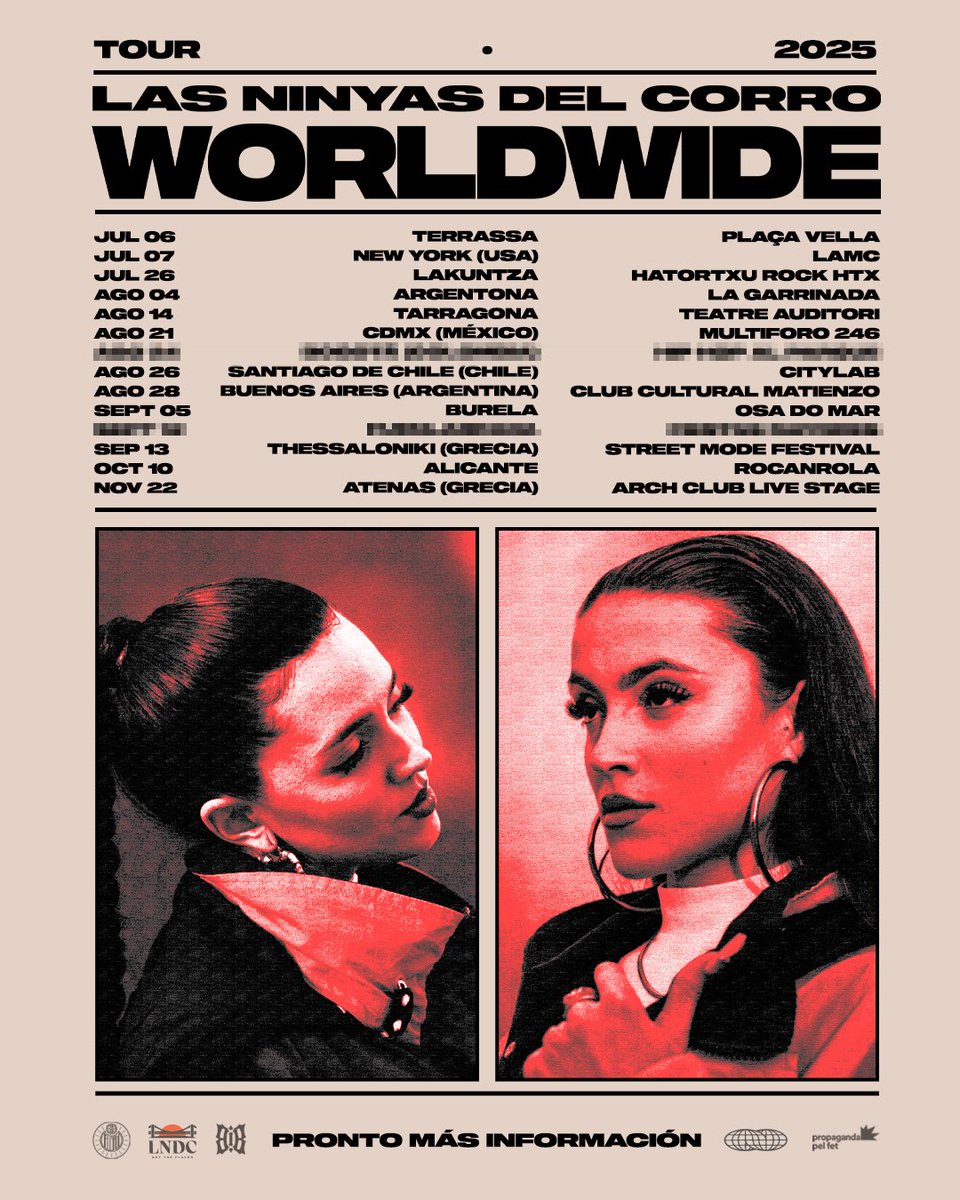 🇺🇸🇨🇱🇲🇽🇦🇷🇬🇷
Tickets aquí: lasninyasdelcorro.com