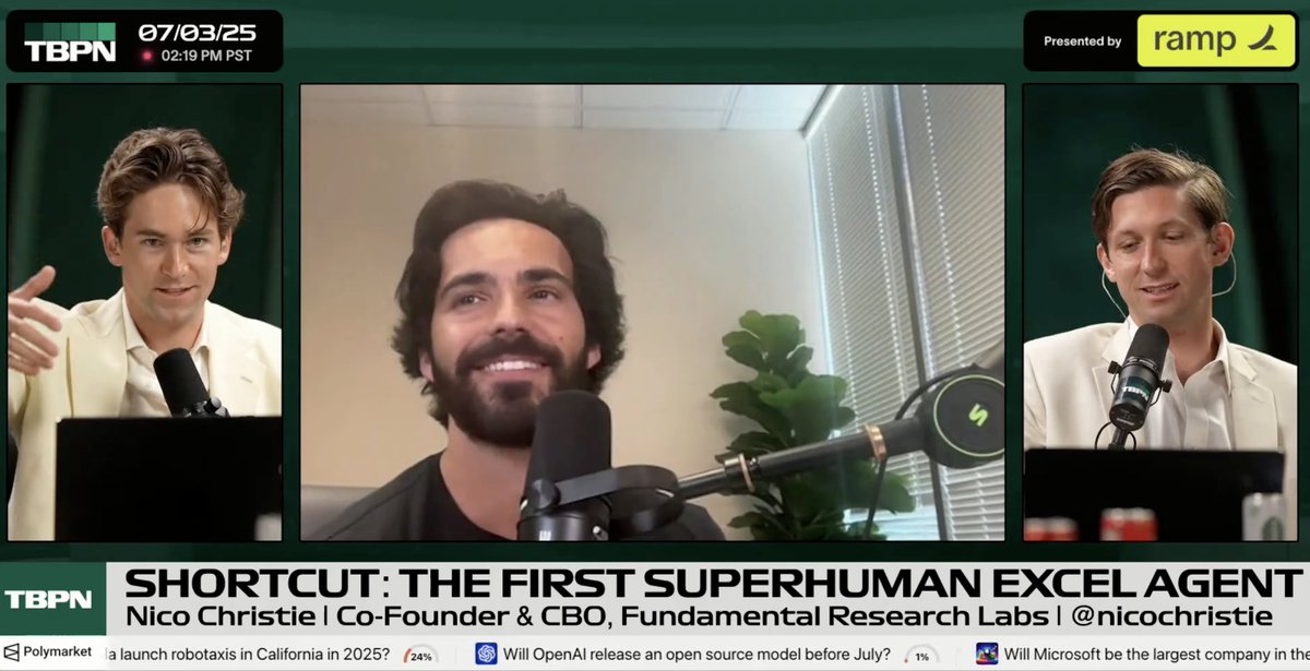 Appreciate the boys risking their status as most handsome on the show <a href="/tbpn/">TBPN</a> <a href="/jordihays/">Jordi Hays</a> <a href="/johncoogan/">John Coogan</a> 

All TBPN codes were used up in ~3mins