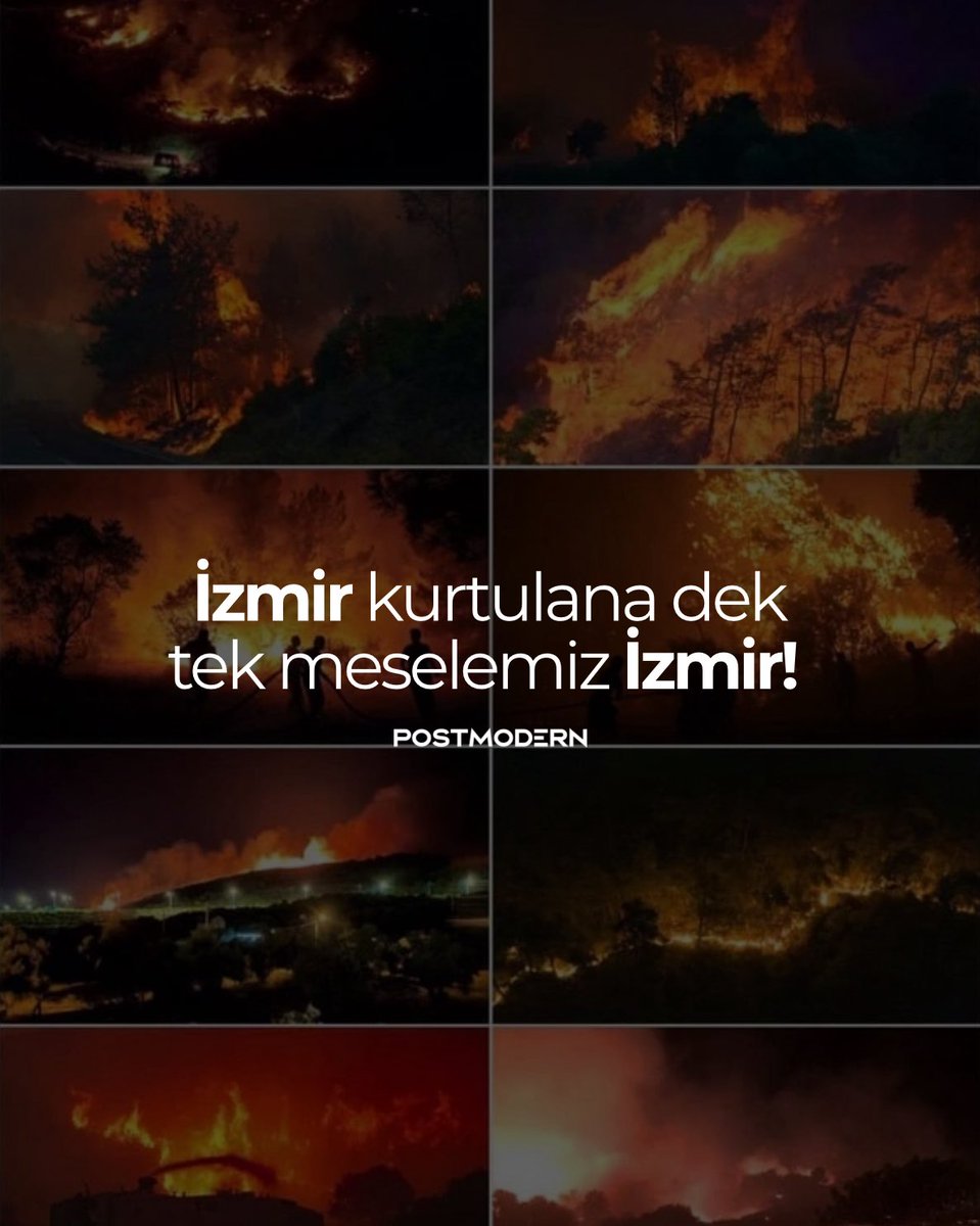 Bu ülkenin her bir ferdi, her bir kurumu yalnızca İzmir’e yoğunlaşmalı. İzmir kurtulana dek başka meselemiz olmamalı. 

Canımız yanıyor… #izmiryanıyor