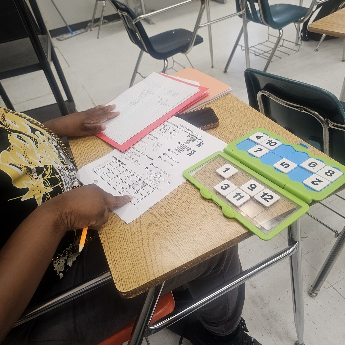 RoweTawann48479's tweet photo. Summer is Soaring with Our Bridge to Algebra Program! Students are having fun with a Solving Equation Opener using Versatiles! #algebra #behs @APBailey6 @Tav_Williams @DrThelwell https://t.co/1b1SVt1Mzv