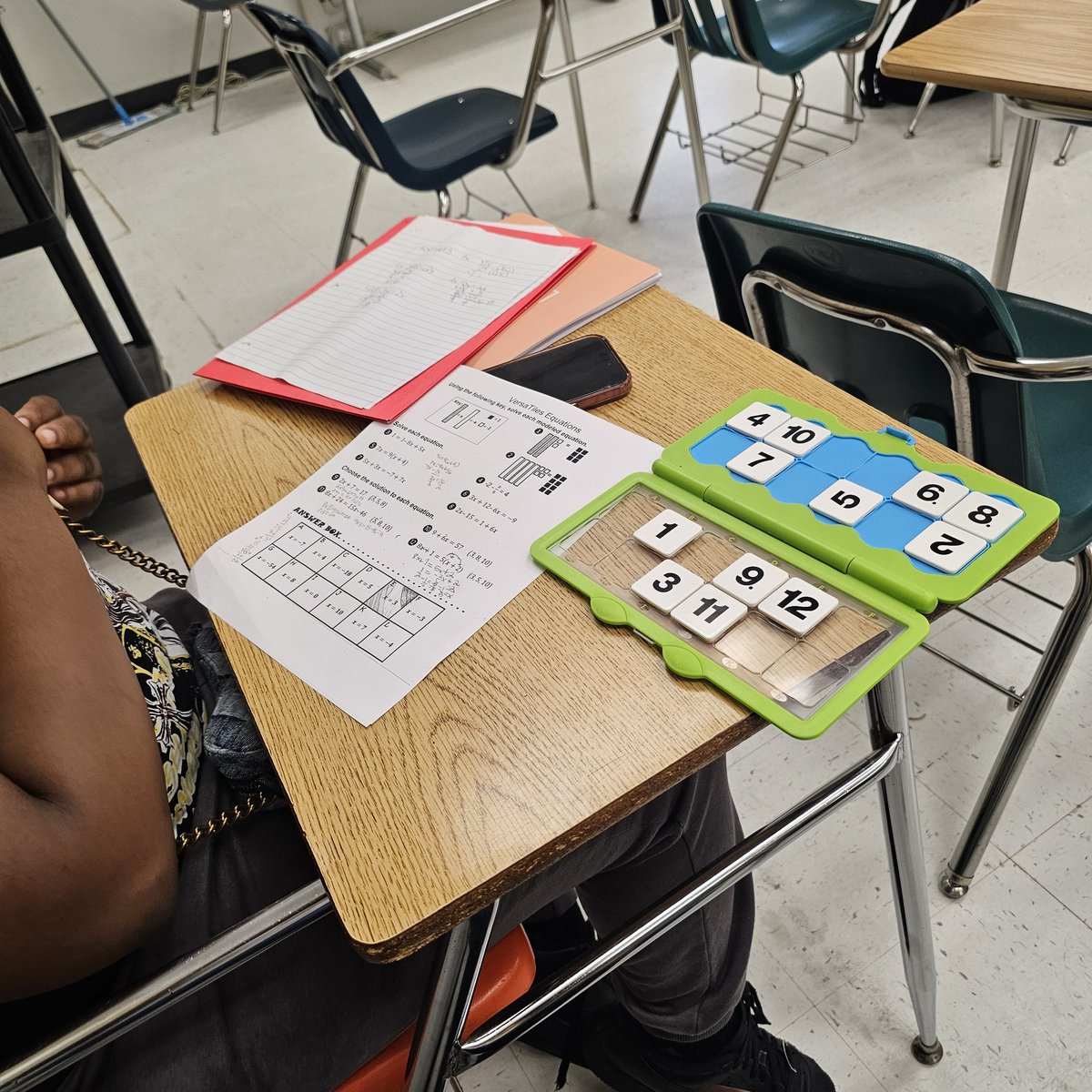 RoweTawann48479's tweet photo. Summer is Soaring with Our Bridge to Algebra Program! Students are having fun with a Solving Equation Opener using Versatiles! #algebra #behs @APBailey6 @Tav_Williams @DrThelwell https://t.co/1b1SVt1Mzv