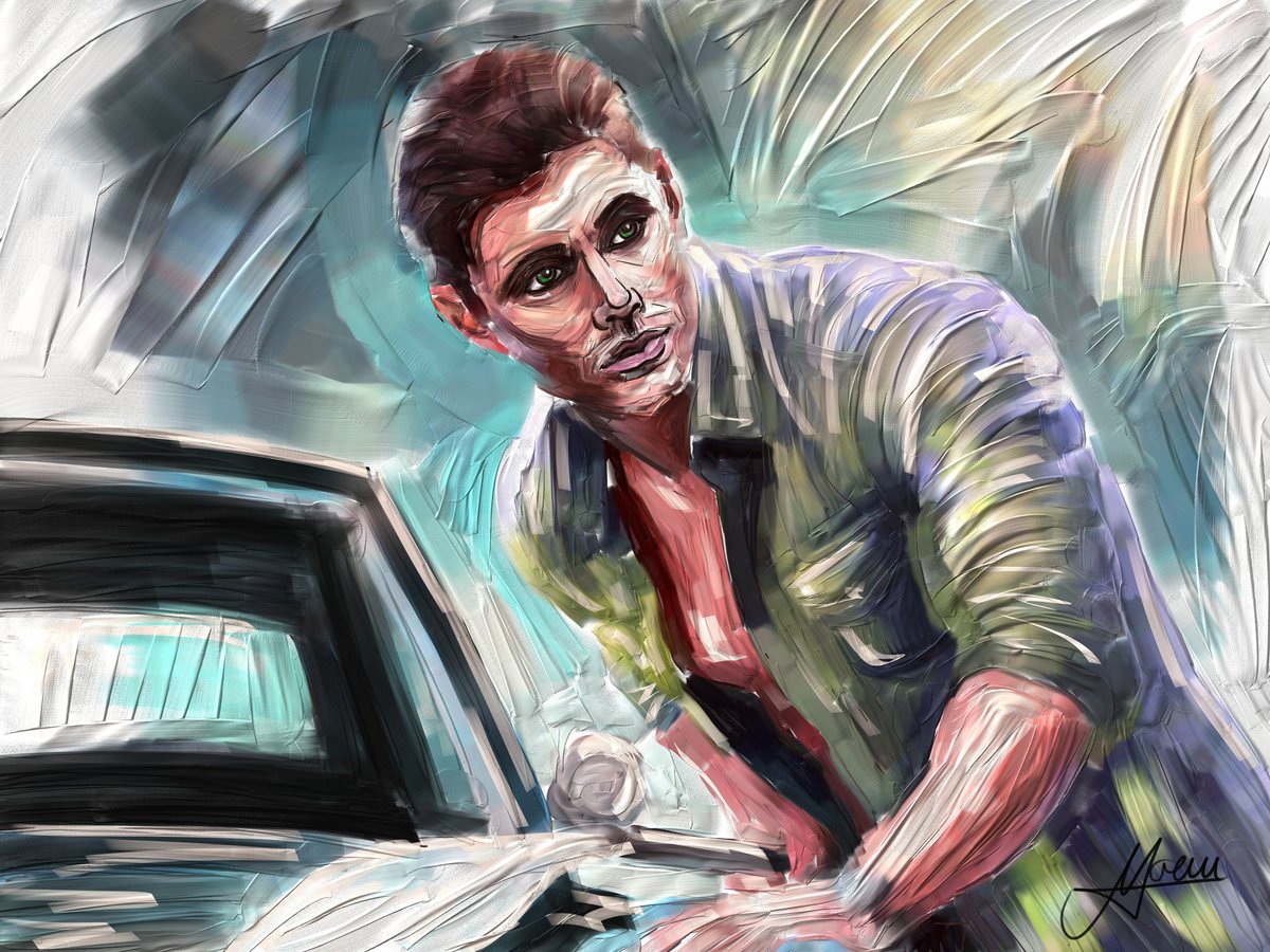 So I tried something new today and I learned that this brush can make nice background textures but it's not really useable for painting faces. Still wanted to share my experiment with you.