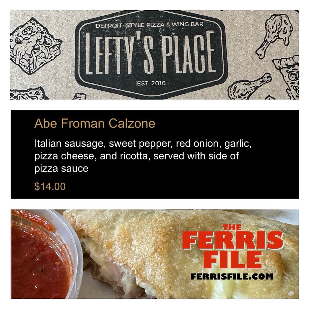 Ferris File (@ferrisfile) on Twitter photo This calzone from <a href="/LeftysPlaceWV/">Lefty's Place</a> could have been filled with asphalt chips and I still would have ordered it for dinner. For what it’s worth, it was delicious as served. This calzone from <a href="/LeftysPlaceWV/">Lefty's Place</a> could have been filled with asphalt chips and I still would have ordered it for dinner. For what it’s worth, it was delicious as served.