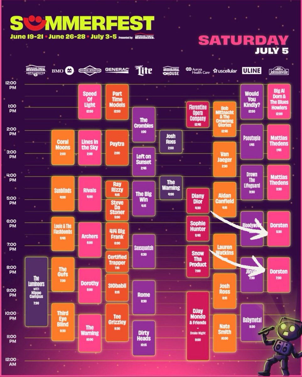 DorstenMusic's tweet image. 📣Wooo! We are so excited!!!

We have 2 sets Saturday evening at @Summerfest 
👋Come by and say hi if you’re there!!