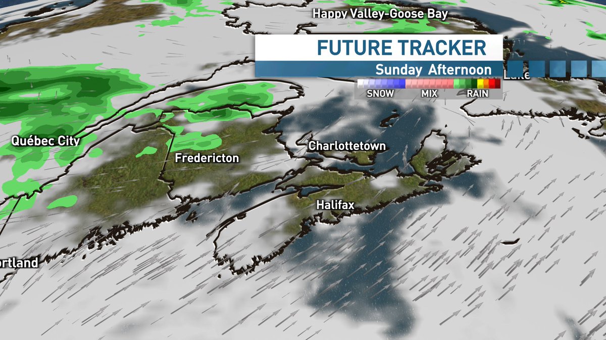 ryansnoddon's tweet image. Active this evening with showers and thunderstorms.
Cooler temperatures and less humid for Friday, with a chance of isolated showers & storms.
Nice Saturday for most, although lingering isolated showers for Cape Breton and eastern NS.
Humidity builds back in through Sunday.