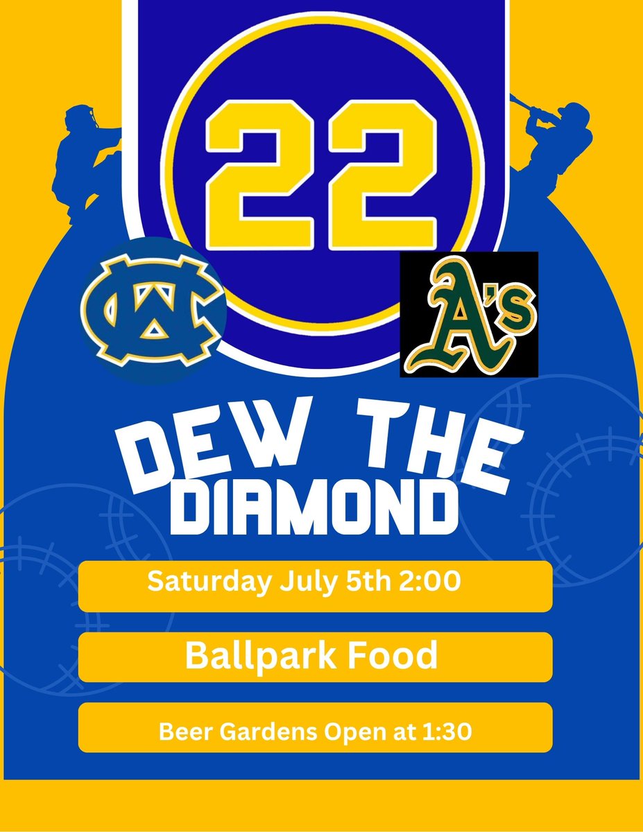 Dew the Diamond is this Saturday!

⚾ Game at 2 against Holland 

🍽️ Burgers, Hot Dogs and Ice Cream Sandwiches 

🍺 🍻 Beer Gardens 

Join us for a great day in memory of our teammate and friend Tanner Olson