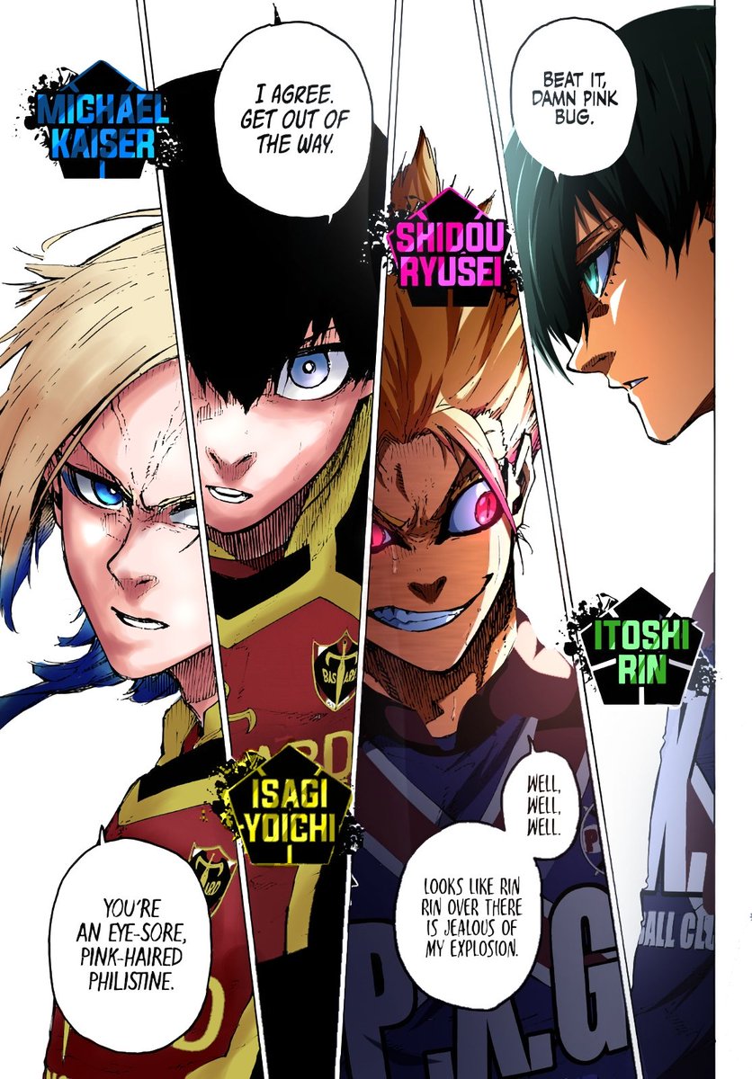 Colaboración con @Zero_colorsss 
La verdad Quedó muy bien el Kaiser e Isagi
Así que apoyen está colaboración