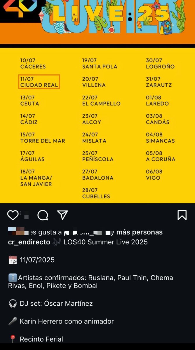 ZurraCR (@zurraciudadreal) on Twitter photo Chustón? <a href="/OtraCR/">OtraCR Ciudad Real</a>
Concierto de los 40 en Ciudad Real el viernes 11 de Julio. Imaginamos que será como siempre en la explanada del reciento ferial y GRATUITO Chustón? <a href="/OtraCR/">OtraCR Ciudad Real</a>
Concierto de los 40 en Ciudad Real el viernes 11 de Julio. Imaginamos que será como siempre en la explanada del reciento ferial y GRATUITO