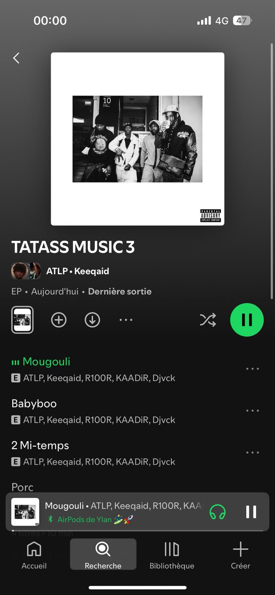 FC_R100R's tweet photo. « TATASSE MUSIC 3 » D’#ATLp dispo sur toute les plateformes 🧨🧨 https://t.co/dwXEWC8jy8