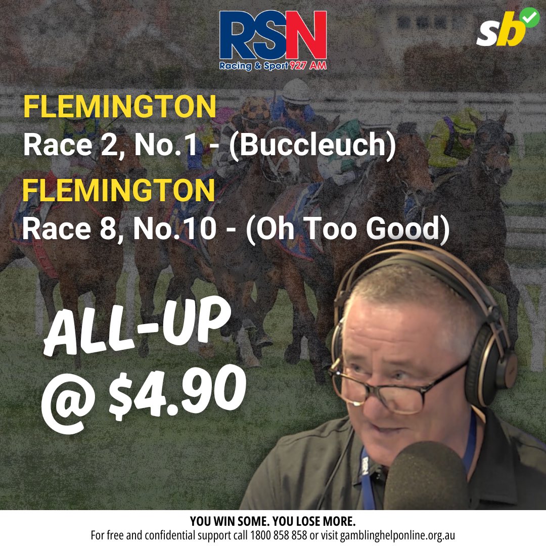 Breakfast with Harf (@rsnbreakfast) on Twitter photo This is how Mark Hunter is playing the quaddie legs at Flemington 👉 rsn.net.au/news/rsn-podca…
<a href="/RSN927/">RSN Racing & Sport</a> | <a href="/sportsbetcomau/">Feed Nation x Sportsbet</a> This is how Mark Hunter is playing the quaddie legs at Flemington 👉 rsn.net.au/news/rsn-podca…
<a href="/RSN927/">RSN Racing & Sport</a> | <a href="/sportsbetcomau/">Feed Nation x Sportsbet</a>