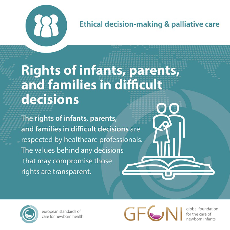 ESCNHstandards's tweet image. ⚖️ Families have rights – even in the hardest moments.
This #ESCNH standard reinforces the rights of infants, parents, and families in difficult decisions, from communication to care planning.
Read more 👉 newborn-health-standards.org/standards/stan…
#NICU #perinatalethics