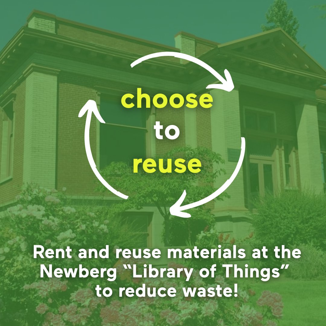 Celebrate summer all year at the Newberg Library of Things! Reduce waste &amp; rent items from drills to ukuleles to cake pans. The collection supports waste reduction, lifelong learning &amp; creativity by providing tools to explore new areas of interest! More: bit.ly/3Hp9qn8