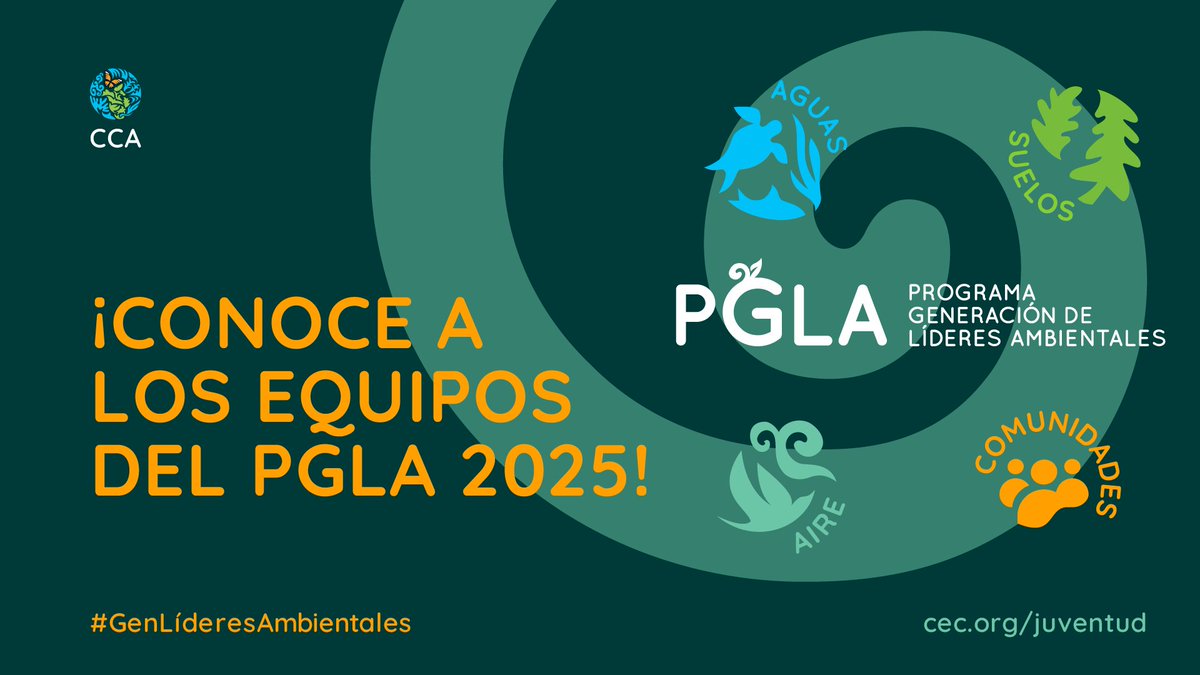 Comisión para la Cooperación Ambiental (@cca_espanol) on Twitter photo 🚀 ¡Nos emociona presentarles a la generación 2025 de #GenLíderesAmbientales (#PGLA)! 🌱
¡Felicidades a los tres equipos de jóvenes líderes ambientales seleccionados!
🌎 ¡Conócelos en #CCA32!
Más información sobre sus soluciones:
 👉cec.org/es/medios/comu… 🚀 ¡Nos emociona presentarles a la generación 2025 de #GenLíderesAmbientales (#PGLA)! 🌱
¡Felicidades a los tres equipos de jóvenes líderes ambientales seleccionados!
🌎 ¡Conócelos en #CCA32!
Más información sobre sus soluciones:
 👉cec.org/es/medios/comu…