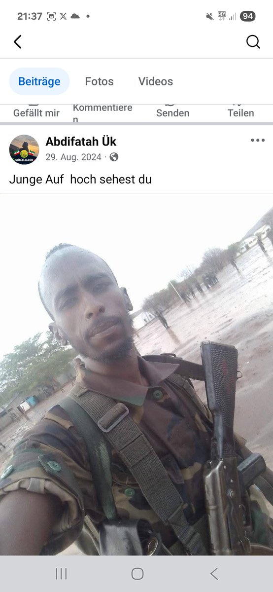 HoehneVirgil's tweet photo. Dear Mariel Müller, it is good that you investigate into the long-distance nationalism of Somali actors potentially involved in violence back in Somalia. Yet, to do that properly, you also should have the relevant background on political dynamics in the country. Besides, you should look at all sides, not only at one. I have been researching on northern Somali issues concerning Somaliland, Puntland, and the conflict between both entities for more than two decades and have published my analyses, based on long-term ethnographic research (see here: https://t.co/QIXoTJovDI). I have researched the pre-history of the conflict over Lasanod which escalated violently in early 2023 (and which you mention in your text). Given my close local contacts (on all sides) I have followed up events very carefully throughout 2023 and have even visited Lasanod during the time of war. In a nutshell: Lasanod and the whole east of Somaliland never really was part of the secessionist project of the “Republic of Somaliland”. Puntland and Somaliland quarrelled over controlling the region. Eventually Somaliland militarily occupied Dhulbahante lands with the centre of Lasanod in 2007. Insecurity prevailed there under Somaliland rule. Locals demonstrated against it. Somaliland escalated the violence at a new level when opening fire on unarmed demonstrators in Lasanod between 27 Dec. 2022 and early January 2023. When the local population then decided to reject Somaliland’s continued occupation the Somaliland troops started shelling and attacking the city, full of civilians, on 6 Feb. 2023. Locals put up resistance. Somaliland forces kept on attacking and also hit civilian infrastructure including mosques, schools and hospitals. You find an extensive report on the situation here (https://t.co/e3gHMF17JC), based on many interviews and my above mentioned visit to Lasanod in late May 2023. Now, regarding those Somalis who visited Somalia from Germany to involve themselves in politics and possibly, the conduct of war: Please also consider those who came from Germany and joined the Somaliland troops attacking Lasanod and, likely, committing war crimes (see documentation here: https://t.co/PbOGhcDlOW here https://t.co/NBEisZZDmj). Among those “war tourists” from Germany coming from Somaliland (whatever he might have stated during his asylum interview; it is clear that he is Isaaq from Somaliland, based on his own Facebook documentation, who is close to the former SL president Muse Bihi) is a man called Abdifatah Ibrahim Abdi. He likely lives in Dreieich in Germany (according to whis own statements on Facebook). This is his Facebook profile: https://t.co/GX0xYKkTku are a few pics from his profile. They depict his militaristic attitude. On one pic he states “from Germany to Goojacade”. You should know that Goojacade is the place from where, mainly, the Somaliland forces conducted their attacks including indiscriminate shelling of Lasanod in the first half of 2023. Maybe you try to follow up with him and others like him too? There are more “Somalilanders” in Germany (typically hiding their true clan identity, stating falsely to BAMF that they came from “southern Somalia” where they were allegedly “persecuted by Al Shabaab” or so, while actually they came from Somaliland in the northwest) who like to play war at home, when it goes against clans opposing the (increasingly unpopular) Somaliland regime.