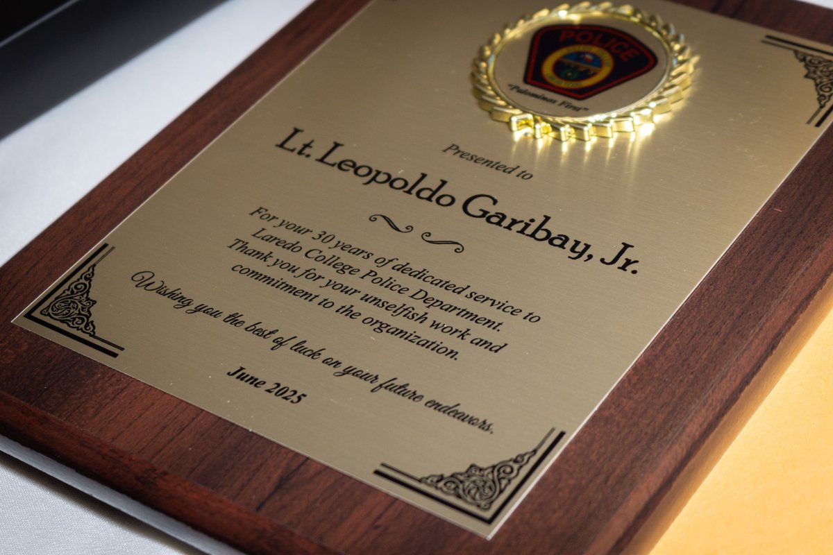 laredopalominos's tweet image. Congratulations to our very own Lt. Leopoldo Garibay on his retirement!

After years of dedicated service, we thank Lt. Garibay for his leadership and unwavering commitment to Laredo College. Enjoy your well-earned retirement, you’ll always be part of the Palomino family.