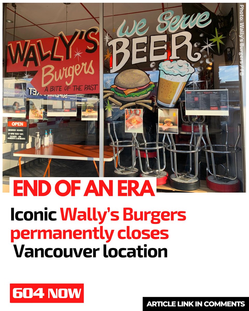 604Now's tweet image. Only OGs know Wally's Burgers. 😢🍔