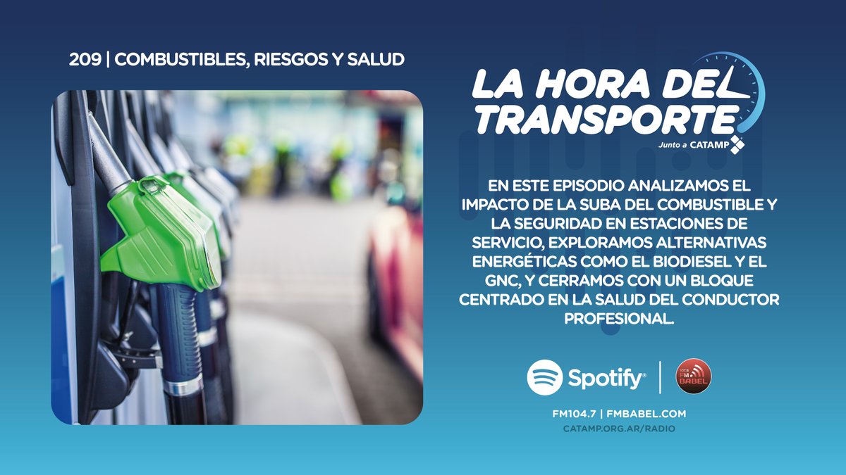 #HOY 17hs #viernesde La Hora del Transporte
En su 5ta temporada por <a href="/fmbabel/">FM Babel 107.5</a> 104.7

Escuchalo acá 👉 fmbabel.com
Te espero!

Seguínos también en
Spotify spoti.fi/3C5x43h
YouTube bit.ly/44ZTG1J

#lahoradeltransporte <a href="/FADEEAC/">FADEEAC</a>