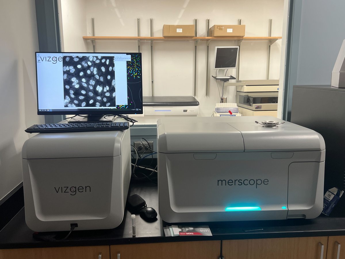 ahmetfcoskun's tweet image. New instrument alert!
Post-tenure version 2.0 of the C-lab now received another exciting spatial transcriptomics instrument, MERSCOPE, from Vizgen and Ultivue by Vizgen...
We hope to impact 1) precision oncology, 2) smart cell therapy, and 3) predictive autoimmune disorders!