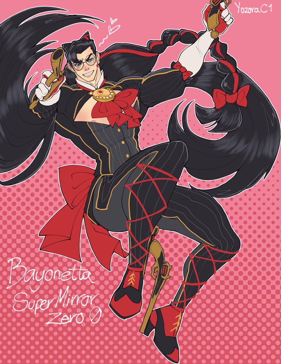 Also another variant of my male Bayonetta wearing the Super Mirror 0!