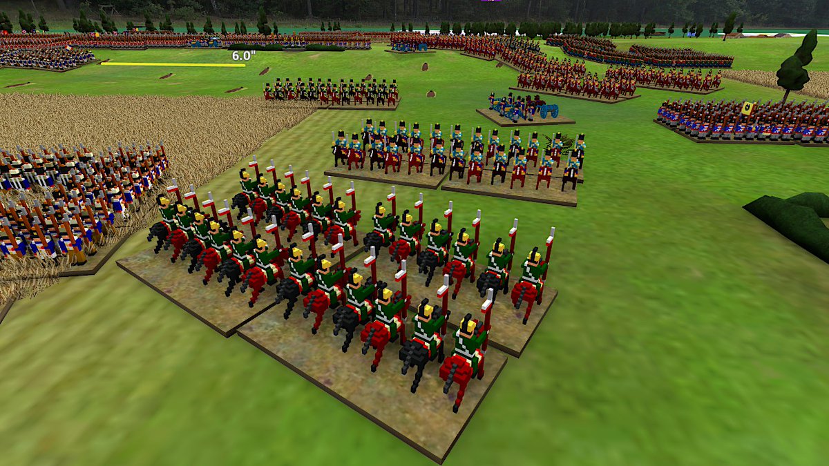 TheGascon's tweet photo. I thought the French might have had a better night at Waterloo when they blasted the K.G.L. out of La Haye Saint.  It was not to be and tonight's "Lasalle 2" game saw them run out of energy and ultimately be shoved back by the victorious Allies.  #WaterlooWeek https://t.co/pT6EXxMjJ0