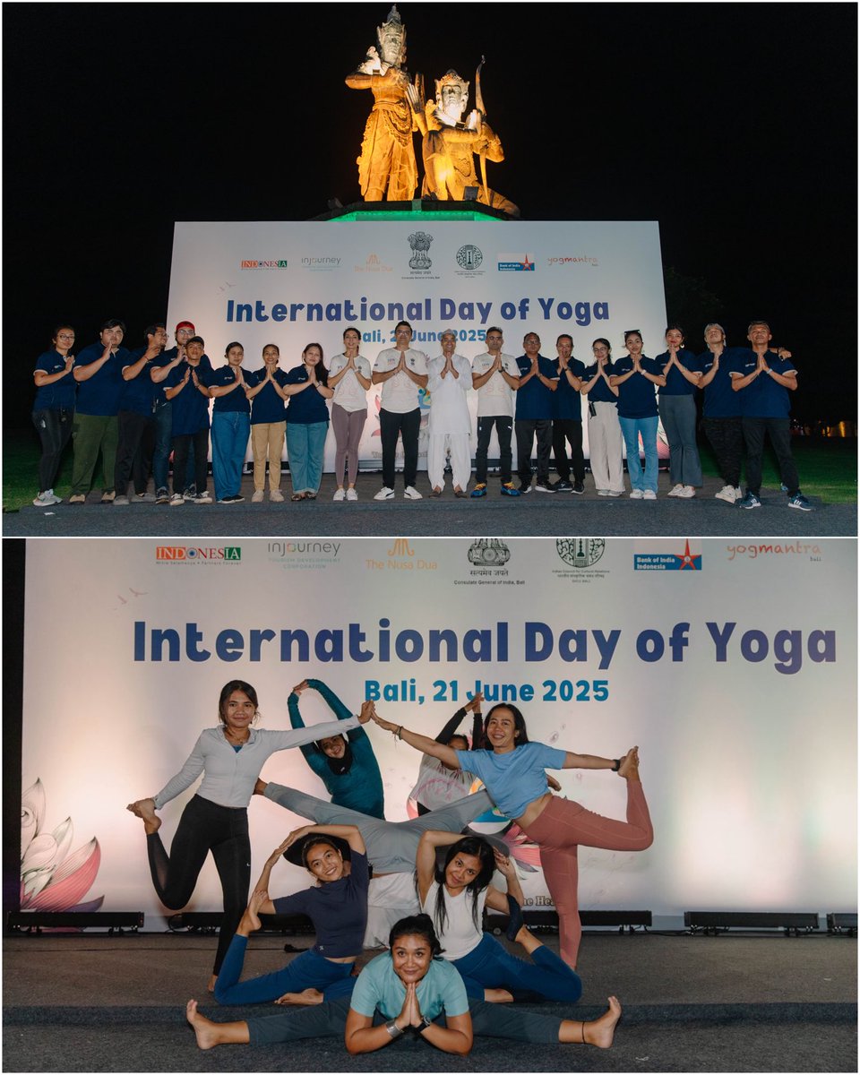 India in Bali (@cgibali) on Twitter photo <a href="/IndianEmbJkt/">India in Indonesia</a> <a href="/indiainmedan/">India In Medan</a> <a href="/iccr_bali/">ICCR in Bali (SVCC)</a> <a href="/Iccr_Jakarta/">ICCR in INDONESIA</a> <a href="/MEAIndia/">Randhir Jaiswal</a> <a href="/iccr_hq/">ICCR</a> <a href="/moayush/">Ministry of Ayush</a> <a href="/DDNewslive/">DD News</a> <a href="/DDNational/">Doordarshan National दूरदर्शन नेशनल</a> <a href="/airnewsalerts/">All India Radio News</a> The program concluded with presentation of tokens of appreciation and certificates to the Yoga ambassadors and sponsors who worked tirelessly in making celebration of #IDY2025 a thriving event providing connection, engagement, and positive outcomes for participants. On behalf of <a href="/IndianEmbJkt/">India in Indonesia</a> <a href="/indiainmedan/">India In Medan</a> <a href="/iccr_bali/">ICCR in Bali (SVCC)</a> <a href="/Iccr_Jakarta/">ICCR in INDONESIA</a> <a href="/MEAIndia/">Randhir Jaiswal</a> <a href="/iccr_hq/">ICCR</a> <a href="/moayush/">Ministry of Ayush</a> <a href="/DDNewslive/">DD News</a> <a href="/DDNational/">Doordarshan National दूरदर्शन नेशनल</a> <a href="/airnewsalerts/">All India Radio News</a> The program concluded with presentation of tokens of appreciation and certificates to the Yoga ambassadors and sponsors who worked tirelessly in making celebration of #IDY2025 a thriving event providing connection, engagement, and positive outcomes for participants. On behalf of