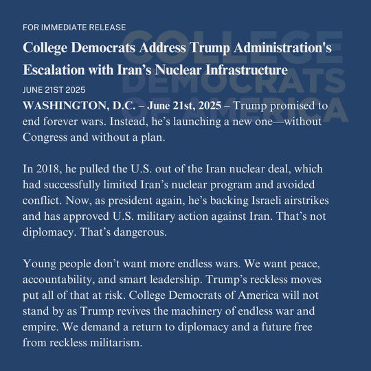 College Democrats of America tweet media