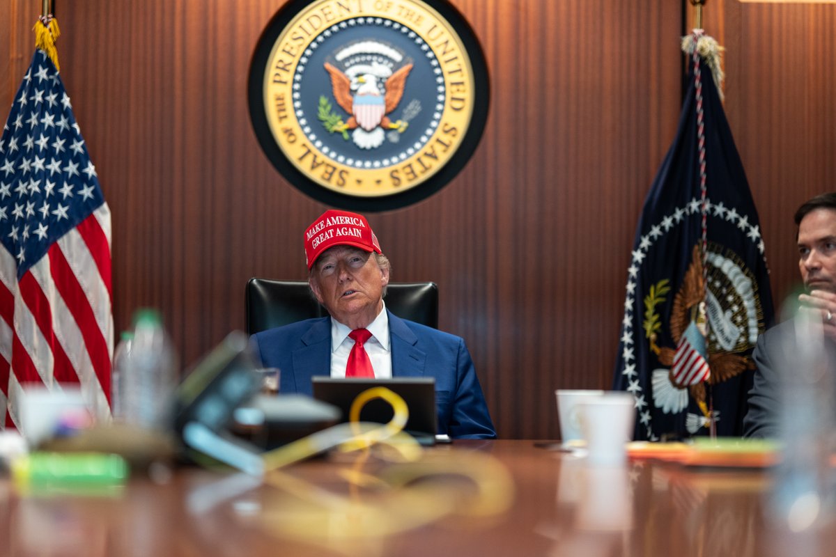 .<a href="/realDonaldTrump/">Donald J. Trump</a>  in The Situation Room, June 21, 2025