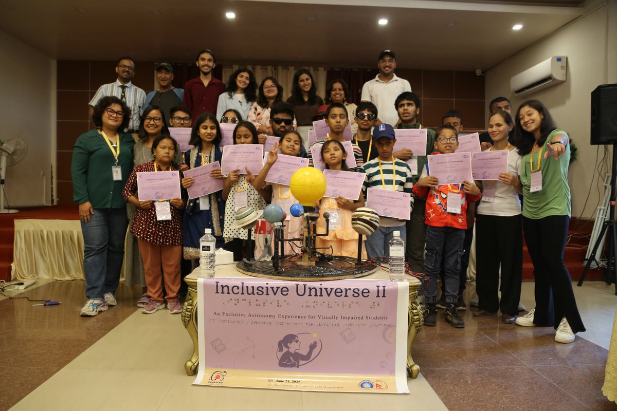 NASONepal's tweet photo. And our commitment to promote inclusive astronomy in Nepal. #Astronomy4All #Astro4Dev #Astro4Edu #IAUOutreach #NASONepal #InclusiveAstronomy #InclusiveUniverse

@DebraElmegreen
@IAU_org 
@cosmicpinot 
@chibuezej 
@ManishaDwa 
@bhattaraisures https://t.co/yUkaScAfI4